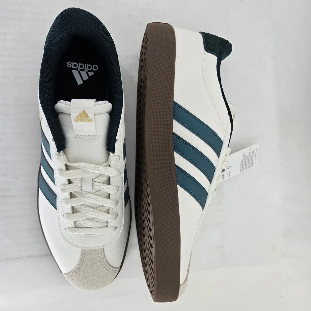 Adidas VL Court 3.0 Mens Sneakers White Teal Gum JR8635 Size 9.5 New in Box - Picture 5 of 16